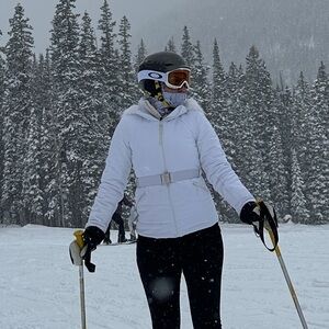 ASOS 4505 ski belted jacket with faux fur hood